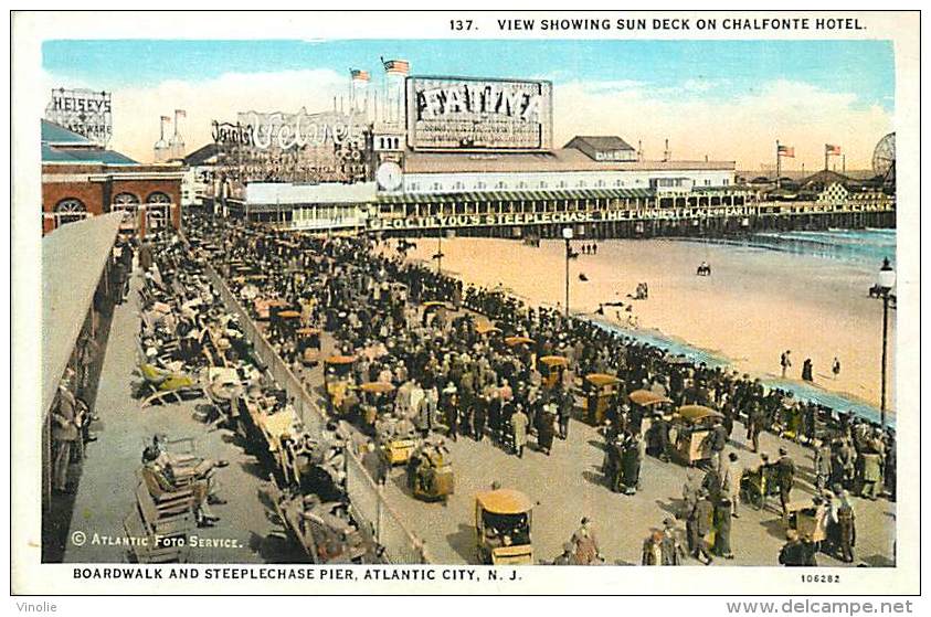 Réf : D-15-1772  : ATLANTIC CITY   BOARDWALK AND STEEPLECHASE PIER - Atlantic City