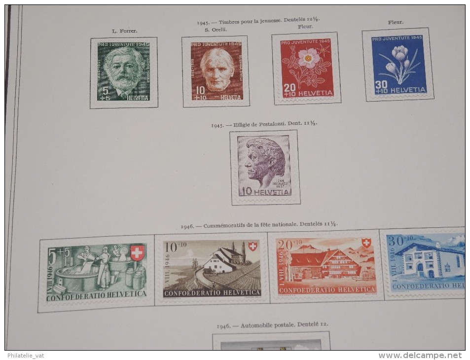 SUISSE - Belle collection 1945/1971 avec PA - Belle qualité - Côte + 1.950 € - N* et O - N° 5763