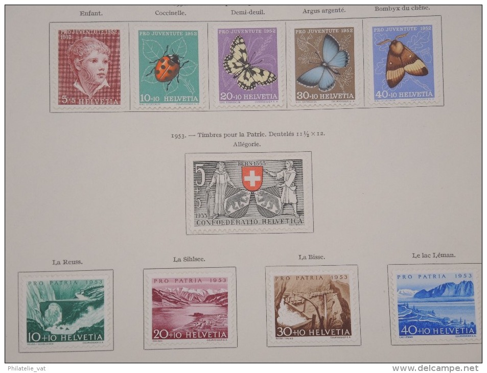 SUISSE - Belle collection 1945/1971 avec PA - Belle qualité - Côte + 1.950 € - N* et O - N° 5763