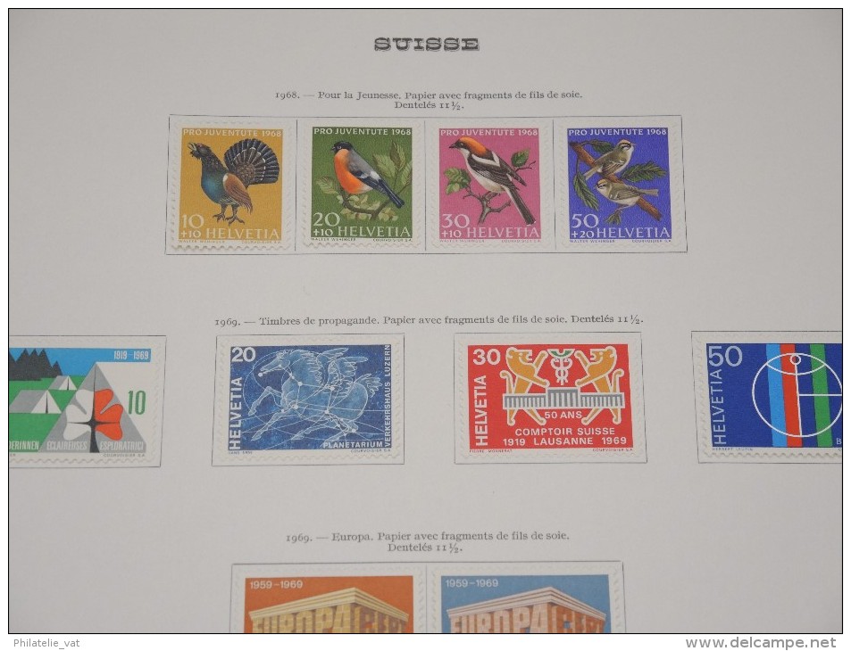 SUISSE - Belle collection 1945/1971 avec PA - Belle qualité - Côte + 1.950 € - N* et O - N° 5763