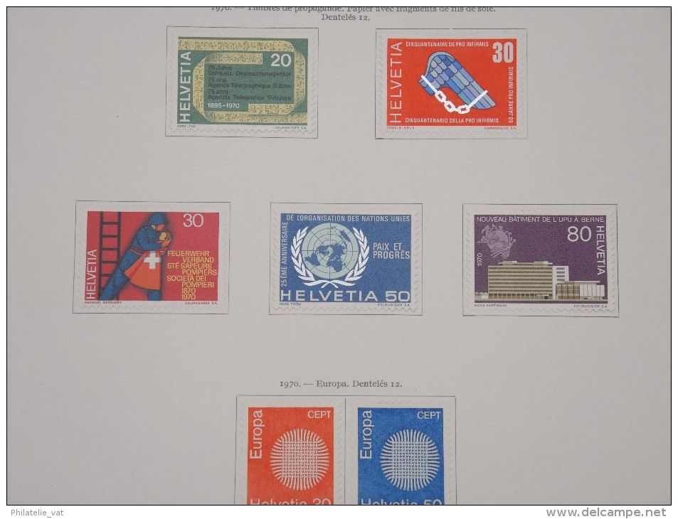 SUISSE - Belle collection 1945/1971 avec PA - Belle qualité - Côte + 1.950 € - N* et O - N° 5763