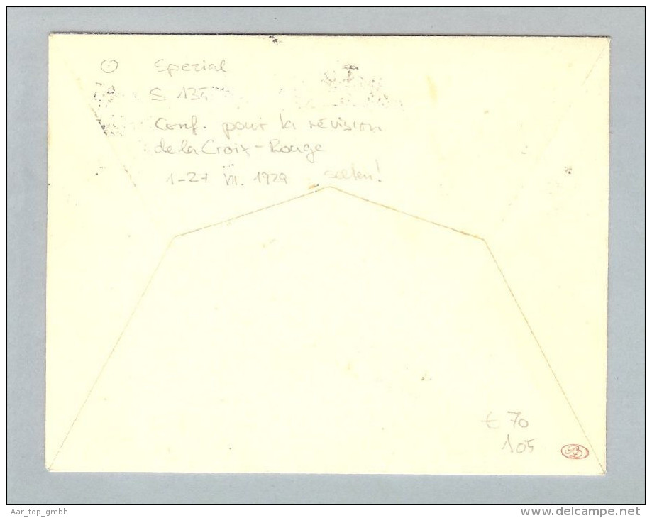 MOTIV Rot.Kreuz 1929-07-05 FP-Brief S-O (Conf.révision C-R) - Eerste Vluchten