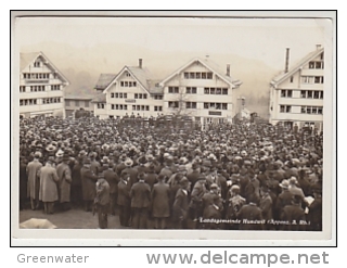 Switzerland 1935 Lansgemeinde Hundwil Postcard Mit Mi 285/286, Send To Londn Ca Hunwdill 28 IV 35 (22169) - Sonstige & Ohne Zuordnung