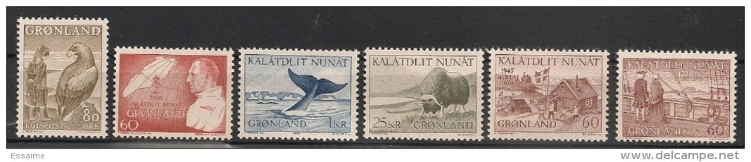 Danemark, Danmark. Groenland. Gronland. 6 Timbres Entre 1966 Et 1971. Neufs ** - Ungebraucht