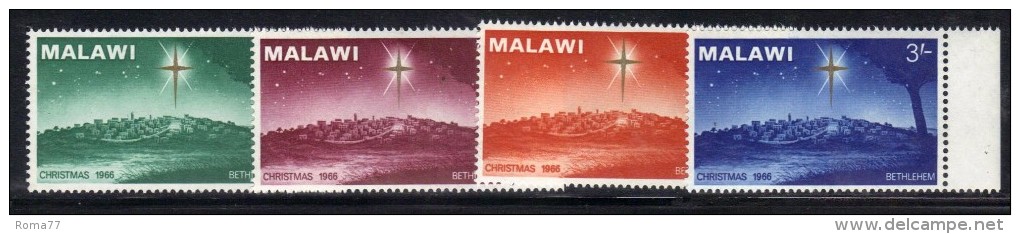 CI960 - MALAWI 1966, Serie N. 60/63  *** MNH . Natale Christmas - Malawi (1964-...)