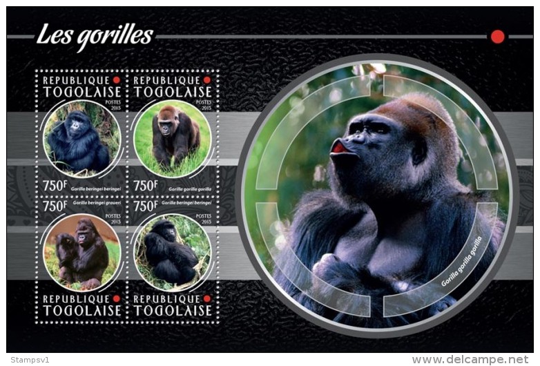 Togo. 2015 Gorillas. (209a) - Gorilla's