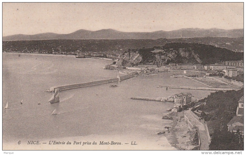 Cpa N° 6 NICE L ´ Entrée Du Port Prise Du Mont Boron - Maritiem Transport - Haven