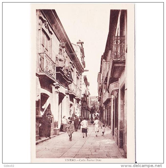 LGOTP8258C-LFTD10785.Tarje Ta Postal De LUGO.Edificios,personas.CALLE PASTOR DIAZ En VIVEROS. Lugo - Lugo