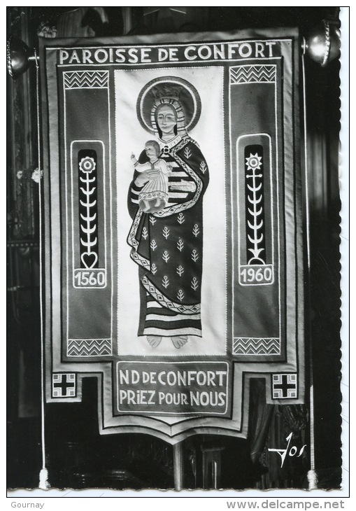 Confort Meilars (Finistère) La Bannière Du 4è Centenaire De Notre Dame De Confort (n°1124 Jos Dentelée) - Confort-Meilars