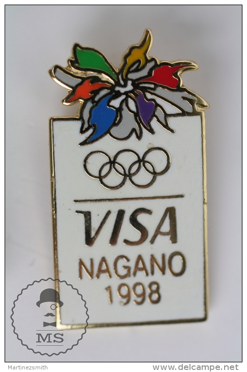 Nagano 1998 Olympic Games - VISA Advertising - Enamel Pin Badges #PLS - Juegos Olímpicos