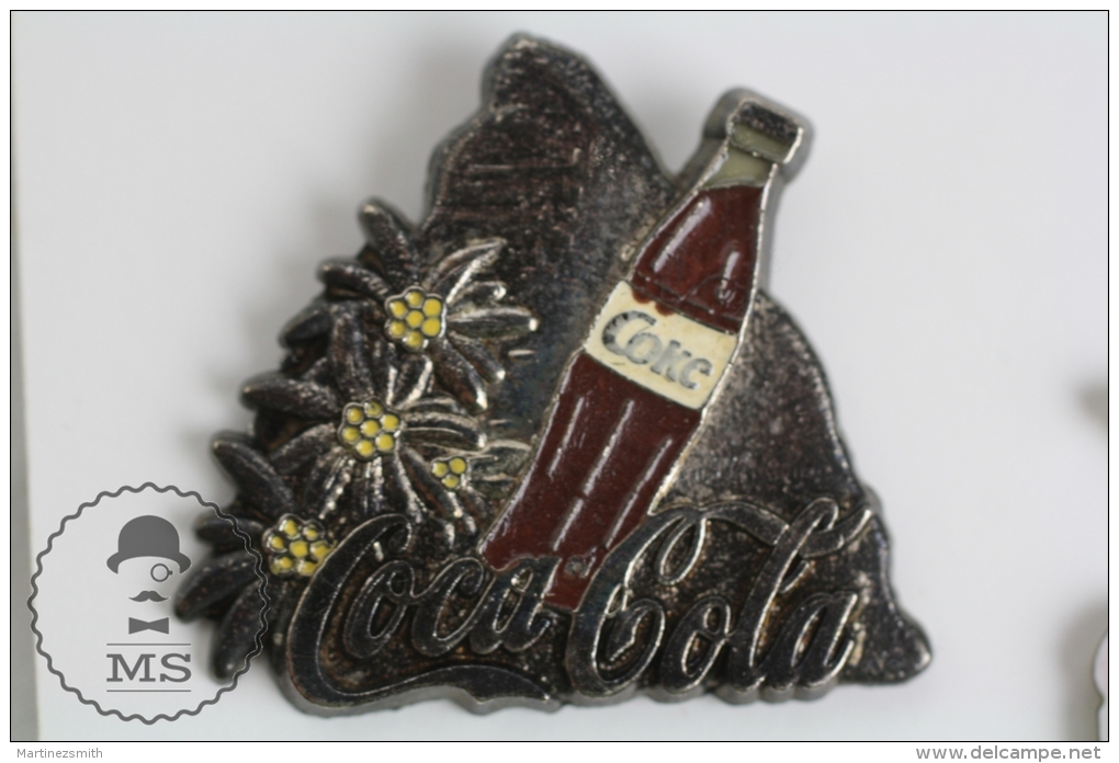 Coca Cola Silver Stone & Flowers Advertising - Pin Badges #PLS - Coca-Cola