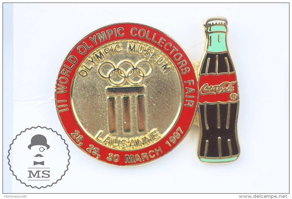 III World Olympic Collectors Fair - Olympic Museum Lausamme 1997  - Pin Badge #PLS - Coca-Cola