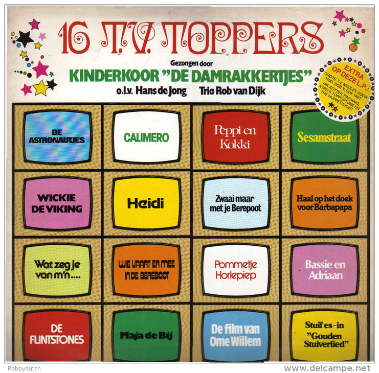 * LP *  16 T.V. TOPPERS - De DAMRAKKERTJES - Niños