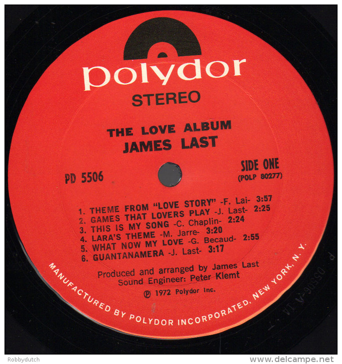 * LP *  JAMES LAST - THE LOVE ALBUM (USA 1972 EX- Rare!!!) - Instrumentaal