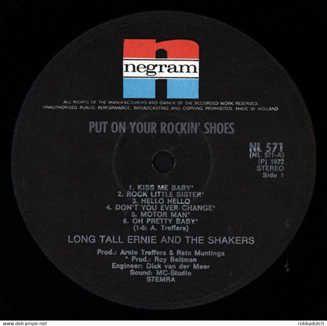 * LP *  LONG TALL ERNIE AND THE SHAKERS - PUT ON YOUR ROCKIN' SHOES (Holland 1972) - Rock