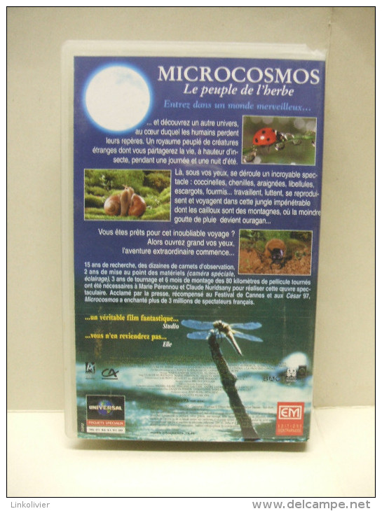 K7 CASSETTE VIDEO VHS Secam : MICROCOSMOS Le Peuple De L'Herbe - Documentaire