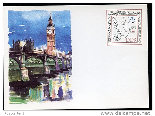 DDR P105 Postkarte STAMP WORLD LONDON ** 1990 - Cartes Postales - Neuves
