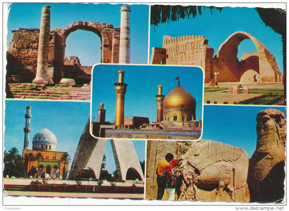 GREETINGS FROM  IRAQ, Baghdad , Nemrud, Vintage Old Photo Postcard - Irak