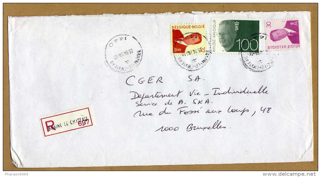 Enveloppe Cover Brief Aangetekend Registered Recommandé Braine-le-Château - Other & Unclassified