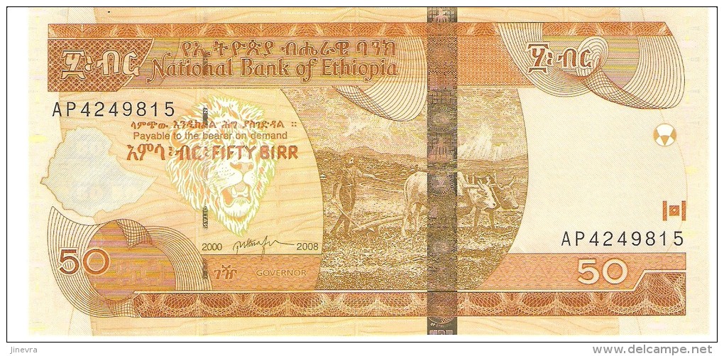 ETHIOPIA 50 BIRR 2008 PICK 51d UNC - Ethiopie