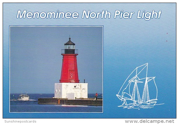 Menominee North Pier Light Menominee Michigan - Other & Unclassified