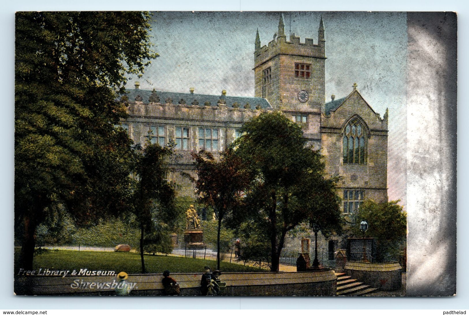 POSTCARD FREE LIBRARY AND MUSEUM SHREWSBURY COLOUR UNCIRCULATED - Shropshire