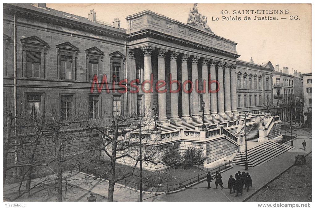 42 - SAINT ETIENNE ST -  Le Palais De Justice  - Dos Vierge   - 2scans - - Saint Etienne