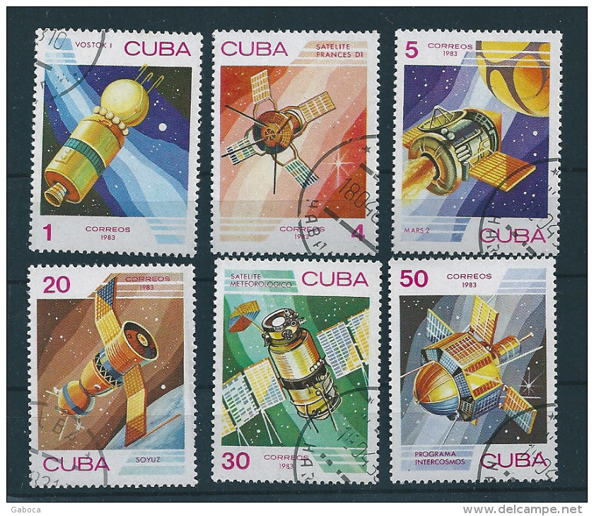 0701 Cuba 1983 Space Satellite Soviet CTO - América Del Norte