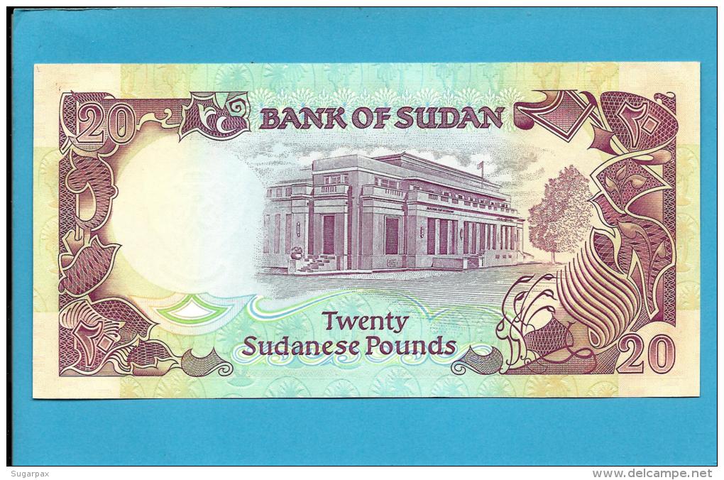 SUDAN - 20  SUDANESE POUNDS - 1991 - P 47 - UNC. - 2 Scans - Soedan