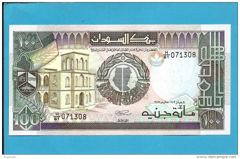 SUDAN - 100  SUDANESE POUNDS - 1989 - P 44.b - UNC. - 2 Scans - Soedan