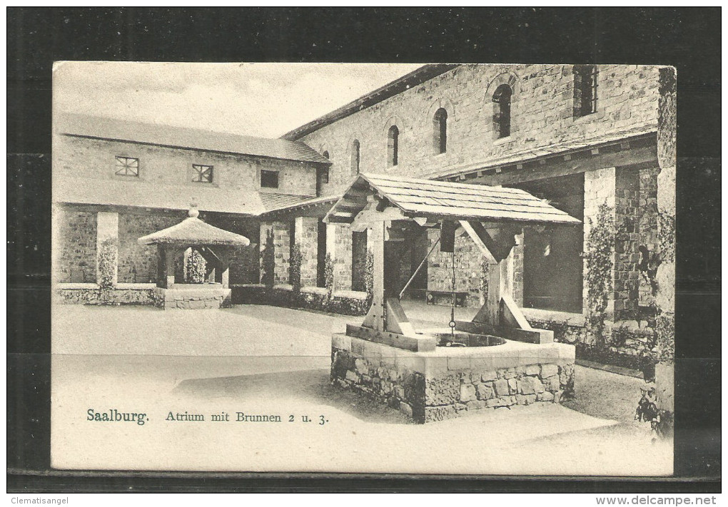 4c * SAALBURG * ATRIUM MIT BRUNNEN * 1905 **!! - Saalburg