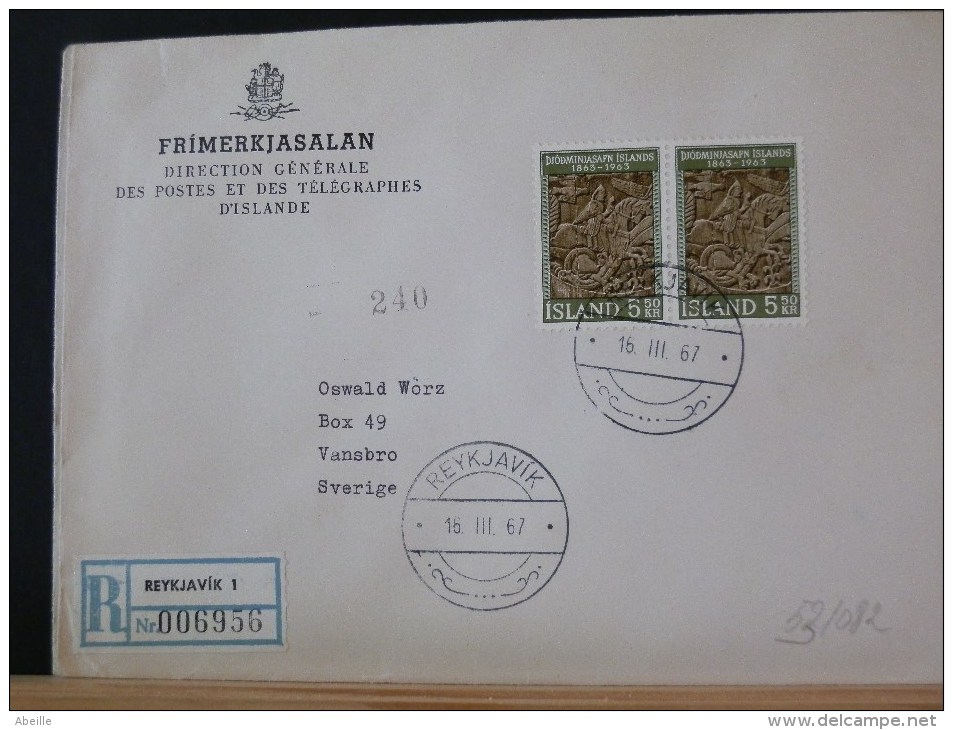 53/082   LETTRE  ISLANDE - Lettres & Documents