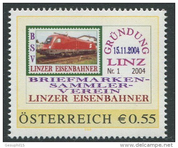 ÖSTERREICH / PM Nr. 8003192 / BSV Linzer Eisenbahner Nr. 1 Gründung / Postfrisch / ** - Timbres Personnalisés