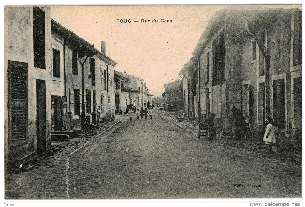 Carte Postale Ancienne De FOUG - RUE DU CANAL - Foug