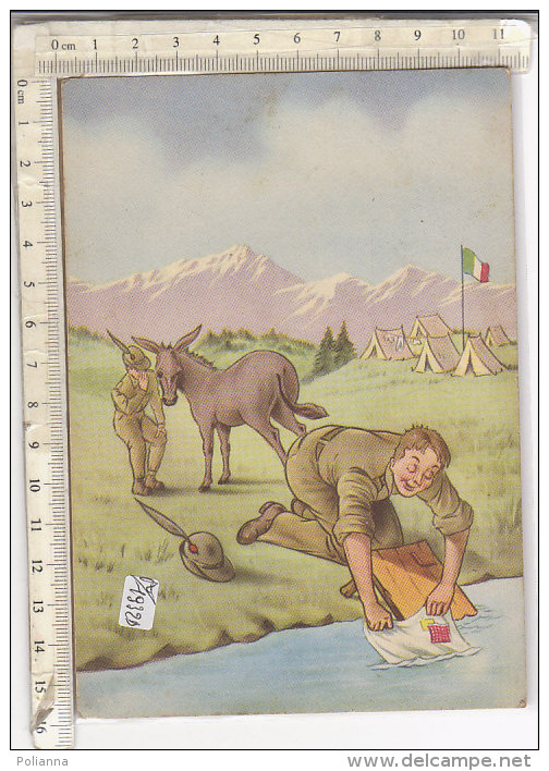 PO1932D# HUMOR - UMORISTICA MILITARI - ALPINI CON ASINO - LAVANDAIE   VG 1951 - Humoristiques