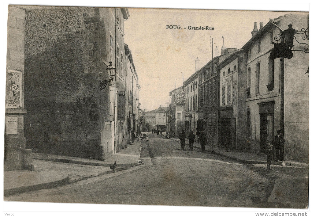 Carte Postale Ancienne De FOUG - GRANDE RUE - Foug