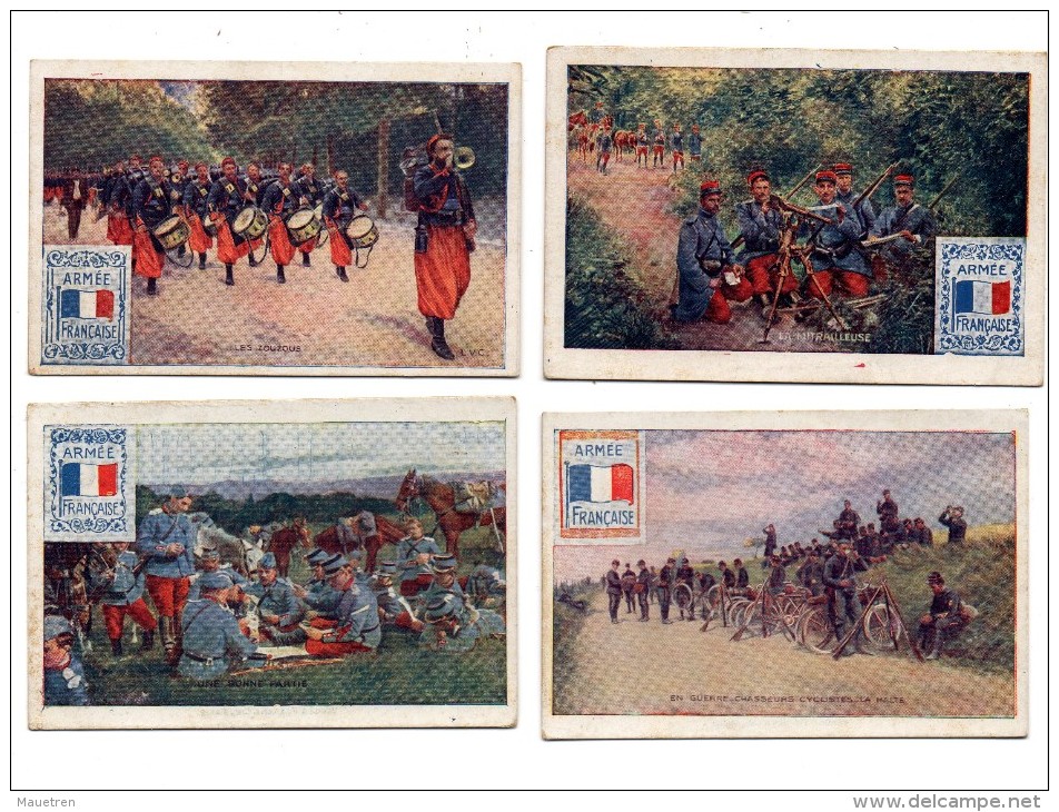 PUBLICITE TISANE DU LABOUREUR 4 IMAGES ARMEE FRANCAISE - Otros & Sin Clasificación