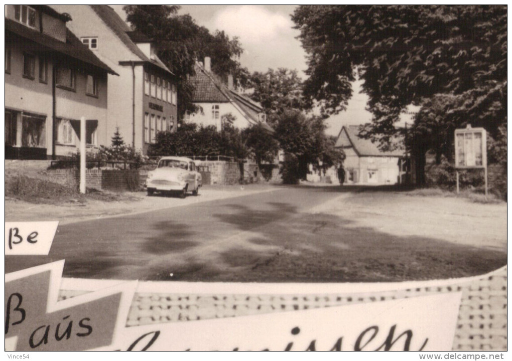 EDEMISSEN - Hauptstrasse Landwirtschaftliche Berufsschule Opel Olympia 1957 Echt Foto Ungelaufen - Other & Unclassified