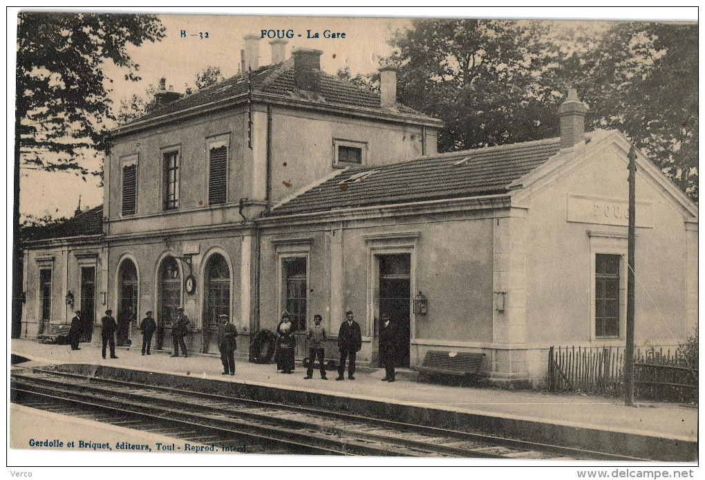 Carte Postale Ancienne De FOUG - LA GARE - Foug