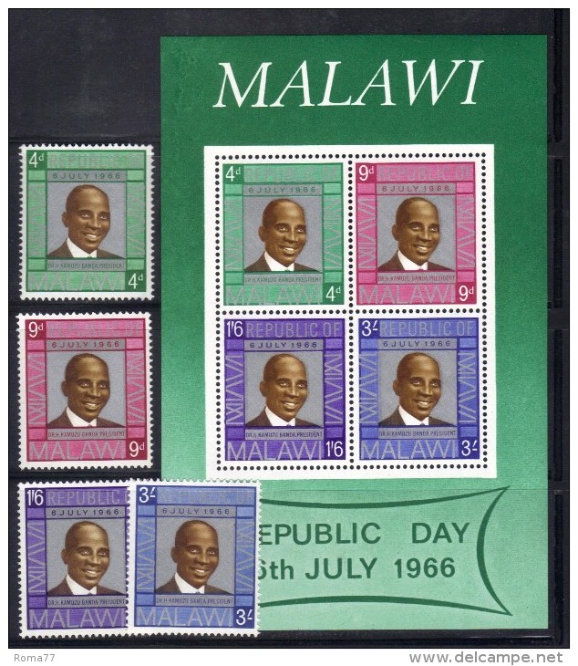 GF598 - MALAWI 1966, BF N. 7 Più Serie 56/59 *** MNH . - Malawi (1964-...)