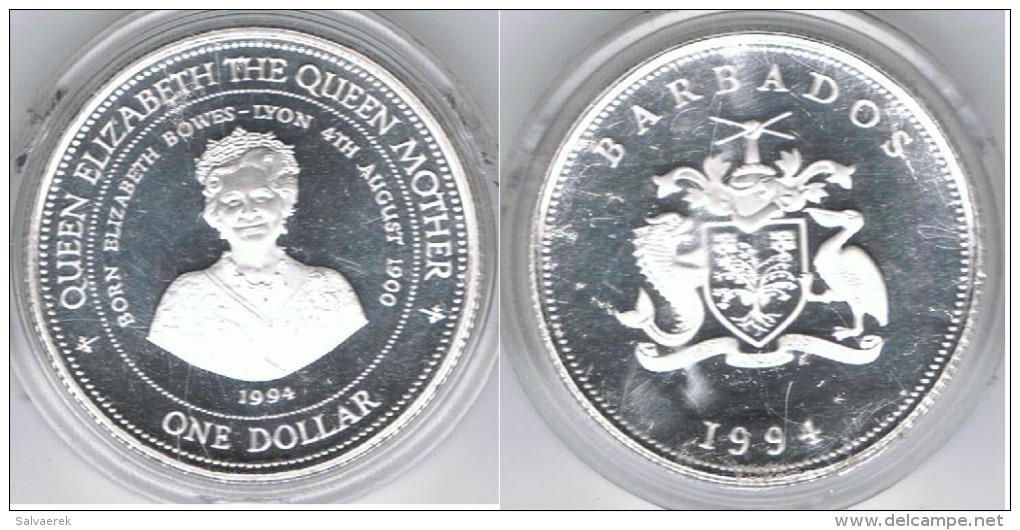 BARBADOS DOLLAR 1994 PLATA SILVER - Barbados