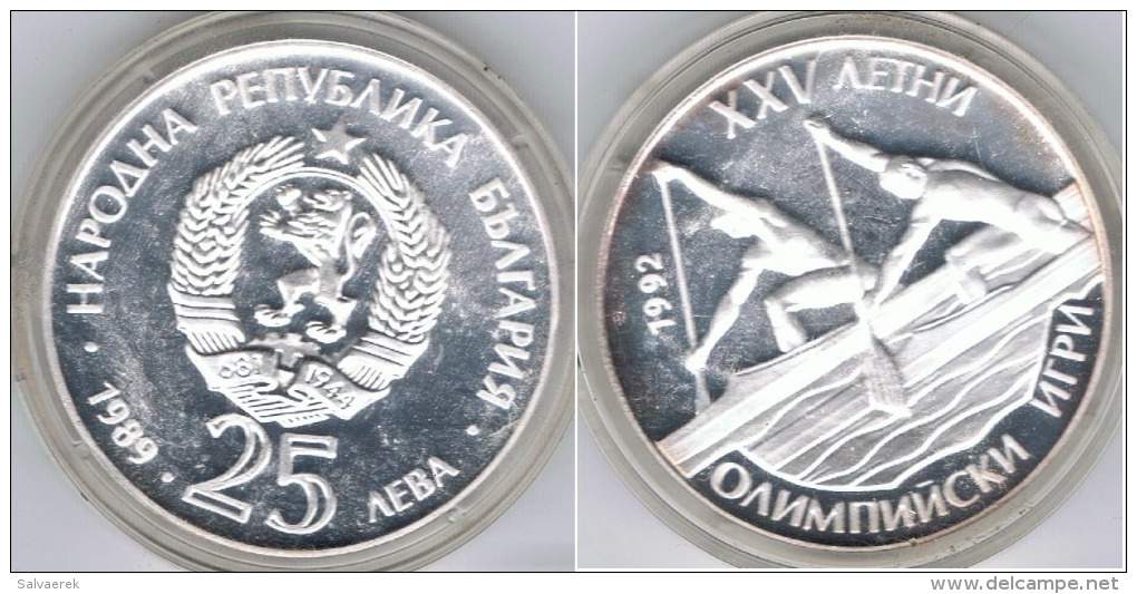 BULGARIA 25 LEBA 1989 PLATA SILVER - Bulgaria