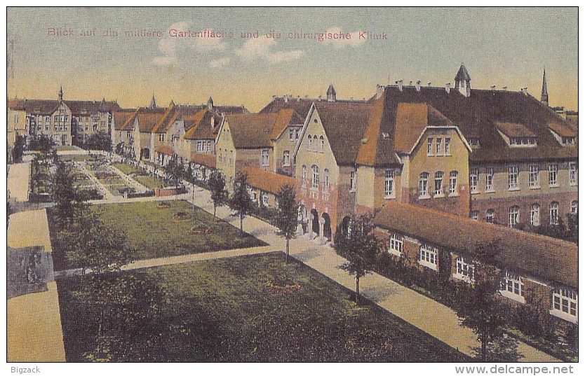 AK Bingen Blick Auf Die Mittlere Gartenfläche Und Chiurgische Klinik Color Gelaufen 25.8.20 - Bingen