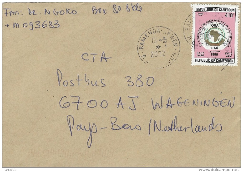 Cameroun Cameroon 2002 Bamenda Nkwen African Union 410f Cover - Kameroen (1960-...)