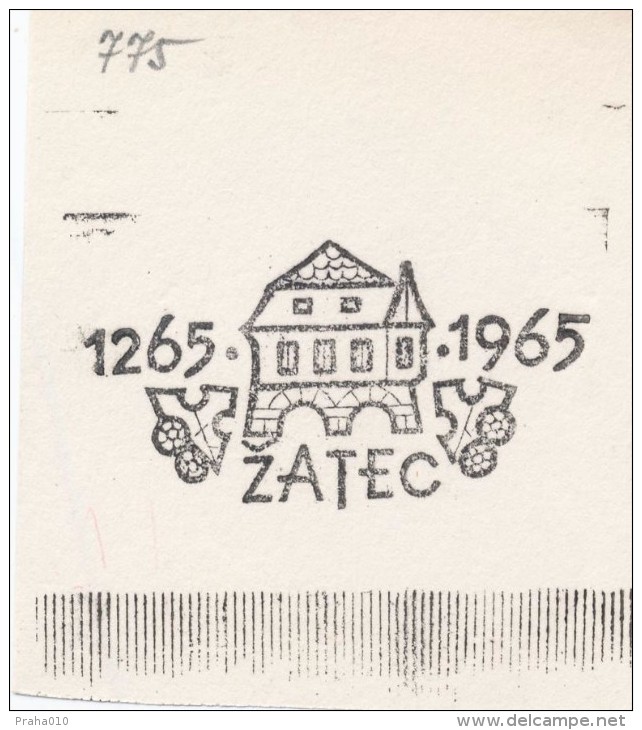 J2042 - Czechoslovakia (1945-79) Control Imprint Stamp Machine (R!): Zatec (1265-1965), 700 Years Of The City, (hops) - Ensayos & Reimpresiones