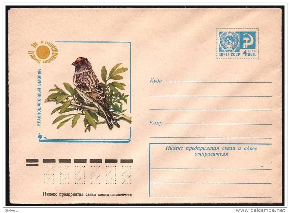 URSS - Intero, Stationery, Entier. Fanello, Linnet, Linotte - Moineaux