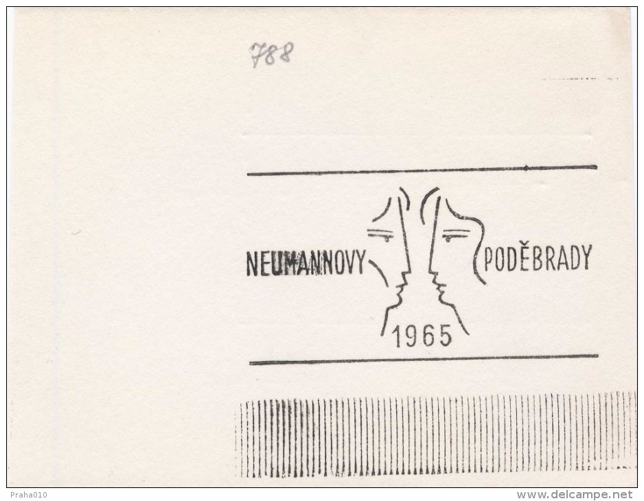 J2060 - Czechoslovakia (1945-79) Control Imprint Stamp Machine (R!): Neumann's Podebrady 1965 (festival Reciters) - Proofs & Reprints