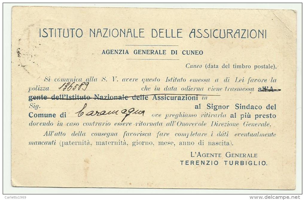 ISTITUTO NAZIONALE ASSICURAZIONI 10-07-1923 F.P. - Otros & Sin Clasificación
