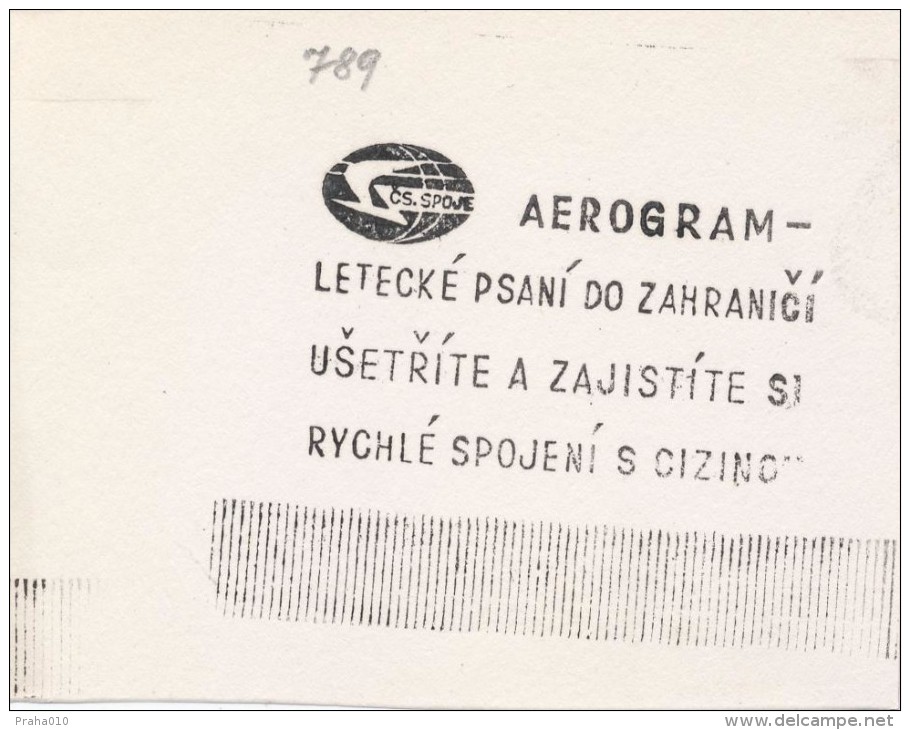 J2065 - Czechoslovakia (1945-79) Control Imprint Stamp Machine (R!): Aerogram - Airmail Letter To Foreign Countries; ... - Proofs & Reprints