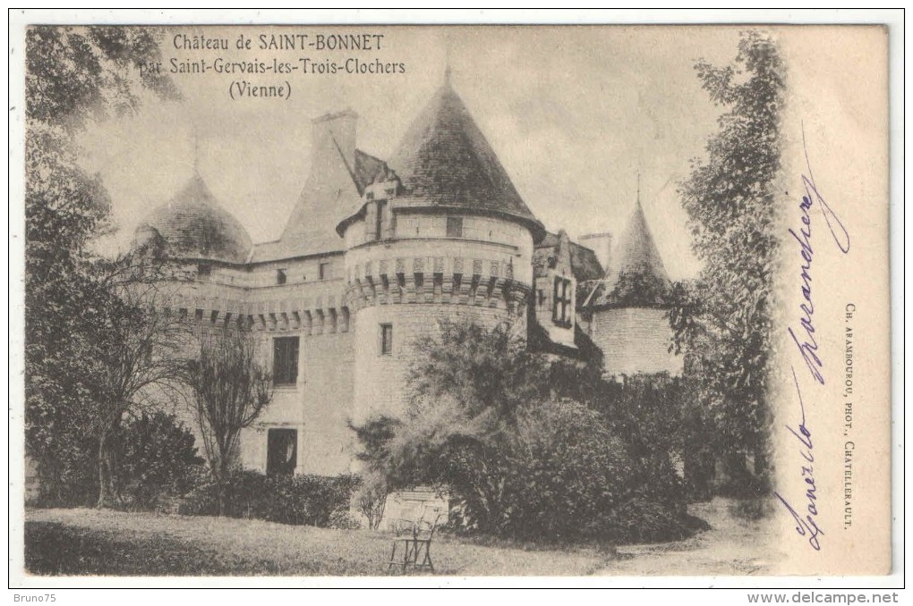 86 - SAINT-GERVAIS-LES-TROIS-CLOCHERS - Château De SAINT-BONNET - Saint Gervais Les Trois Clochers